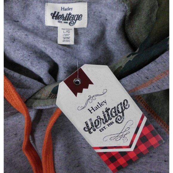 Hatley Disney Epcot Canada Forest Green Moose Men's Heritage Pullover Hoodie Lg - Picture 6 of 8